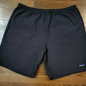 Dark Gray Men's XL Patagonia Athletic Outdoor Nylon Long Baggies Shorts EUC